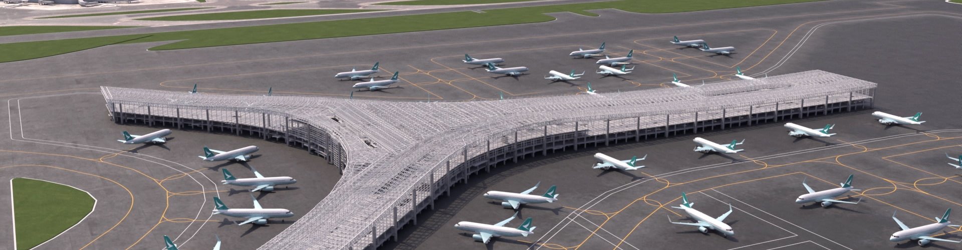 Arrivals hall at Hong Kong Intl Airport, HK