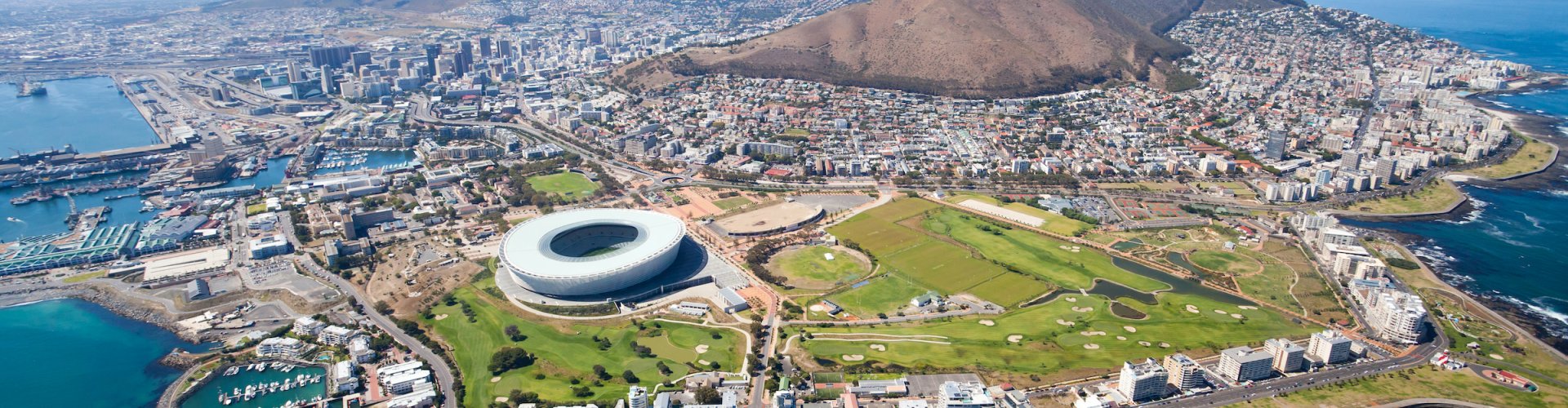 Car driving on road near Cape Town Airport