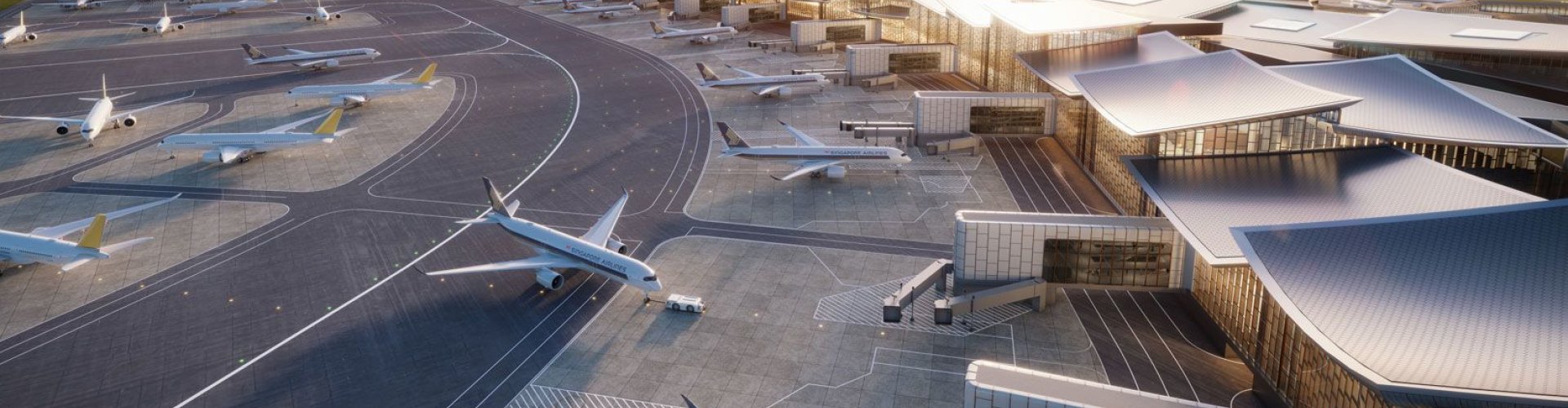 Singapore cityscape from the road