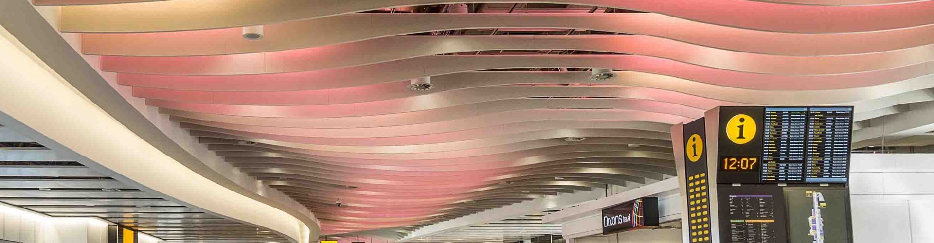 Arrivals hall at Heathrow Airport, UK