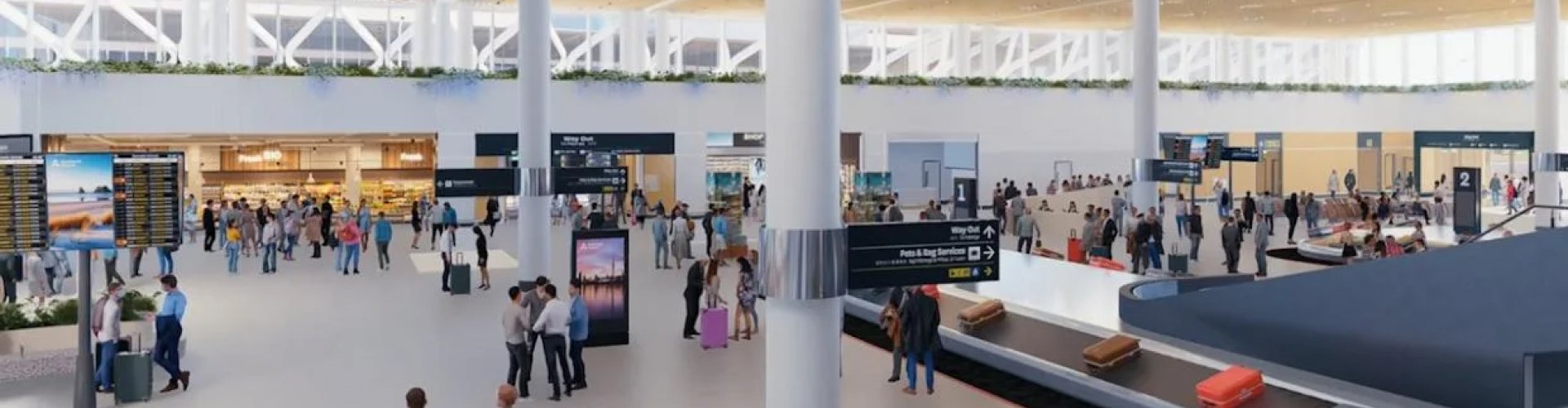 Arrivals hall at Auckland Airport, NZ