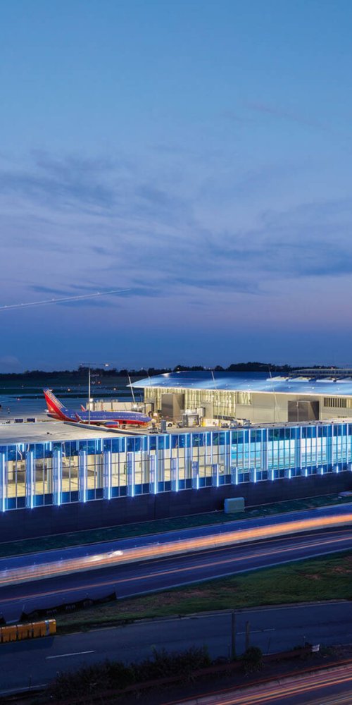 Car driving on a road near Charlotte