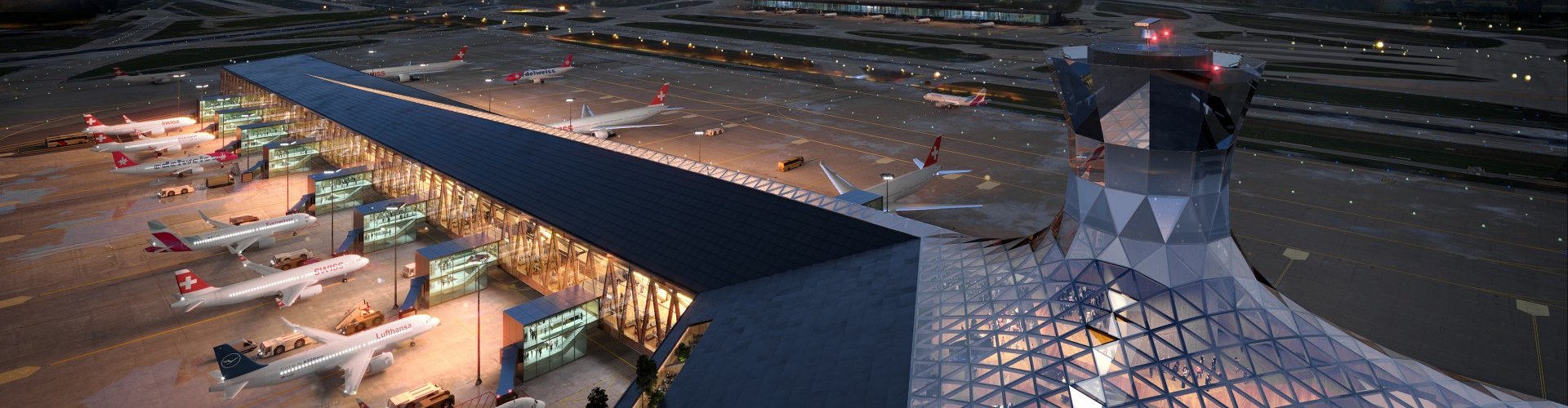 Arrivals hall at Zurich Intl Airport, CH
