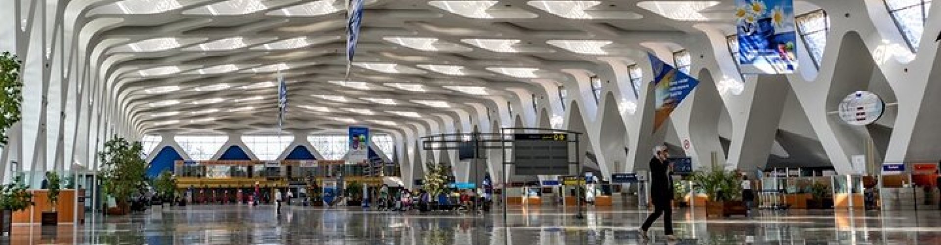 Arrivals hall at Menara Airport, MA