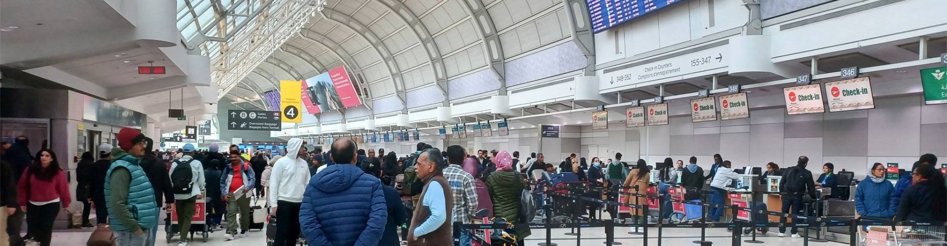 Arrivals hall at Toronto Pearson Airport, ON, CA
